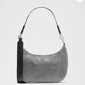 NWT Lululemon Athletica Metallic Gray Shoulder Bag